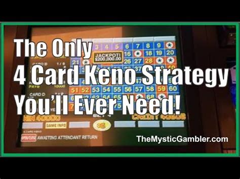 How To Win At 4 Card Keno With Mystic Gambler Smart Charts.